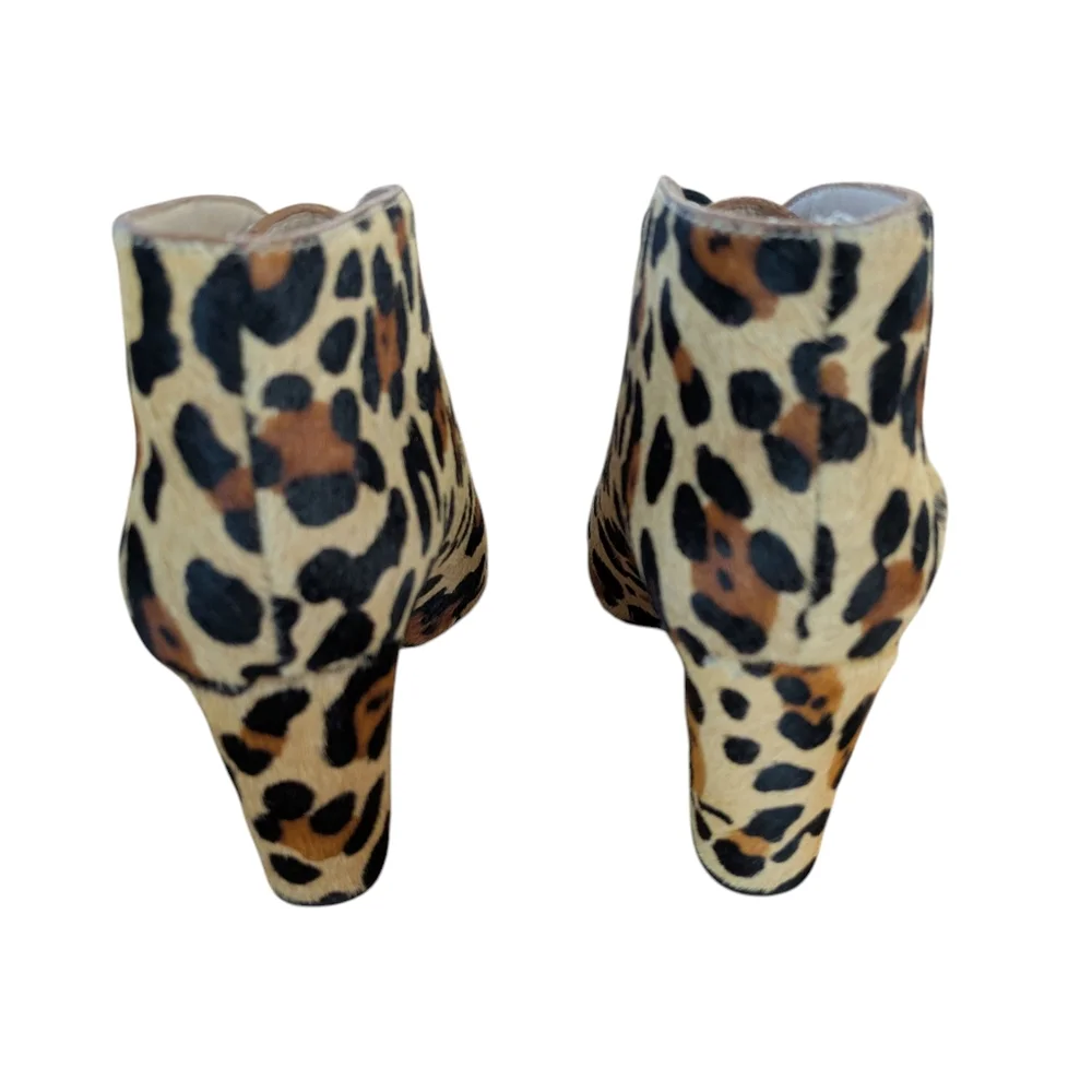 Kate Spade Leopard Print Calf Fur Ankle Bootie Size 6.5